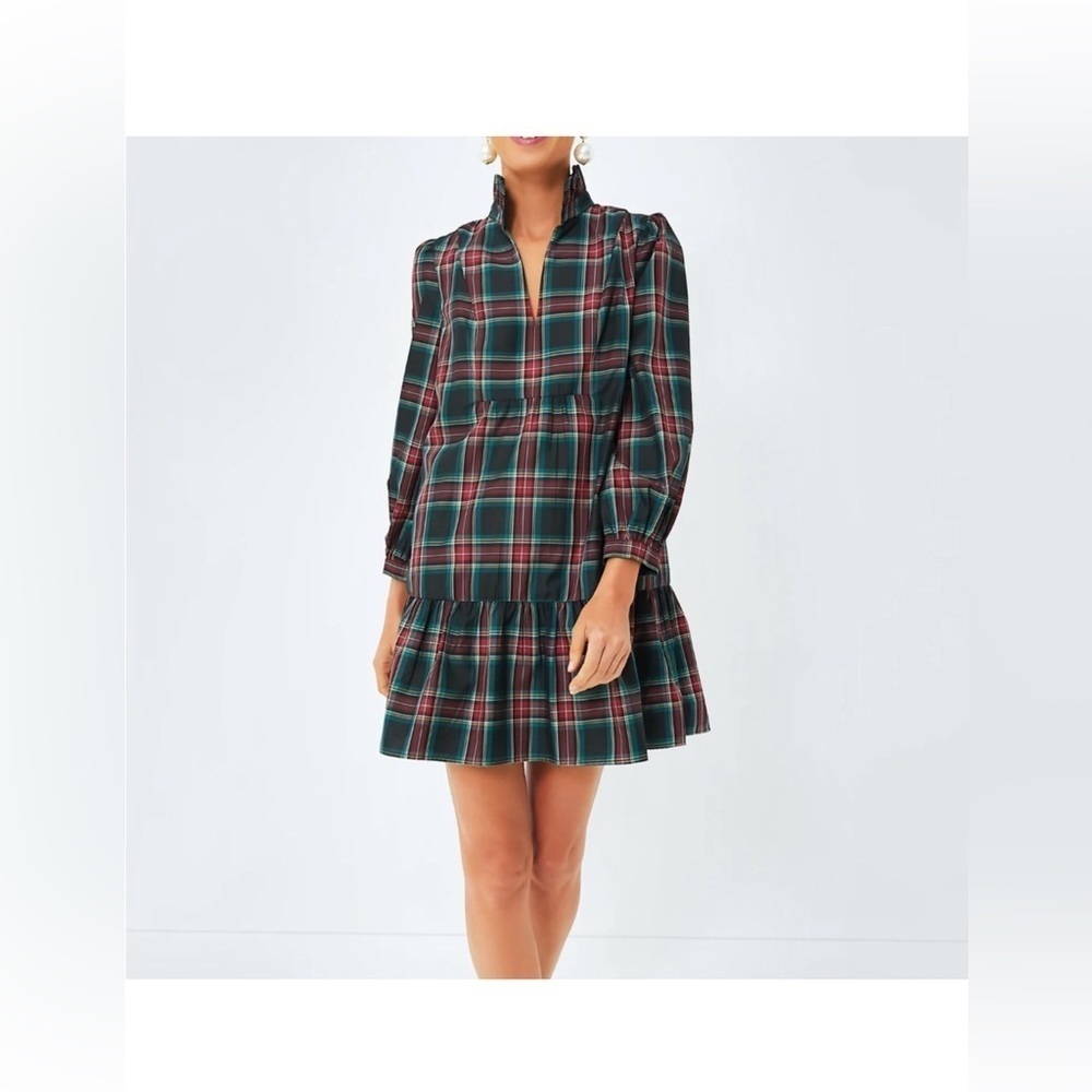 Tuckernuck Palmerston Dress XXL | Highland Tartan Holiday Midi Retail$228 NWT - Picture 3 of 16